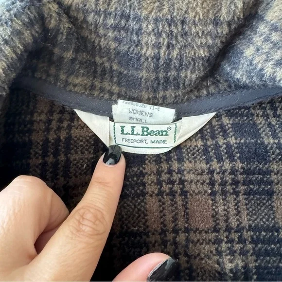 Vintage L.L. Bean Plaid Jacket SMALL - Picture 4 of 5